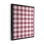 Dusty Pink Gingham Check Framed Canvas Print Gallery Image 2