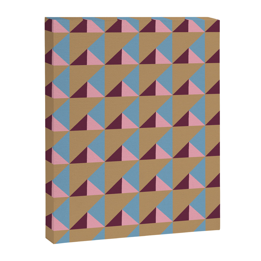 Earthy Geometric Triangle Pattern  Canvas Print Gallery Image 8
