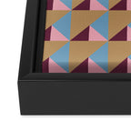 Earthy Geometric Triangle Pattern  Framed Canvas Print Gallery Image 3