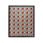 Earthy Geometric Triangle Pattern  Framed Canvas Print Gallery Image 8