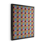Earthy Geometric Triangle Pattern  Framed Canvas Print Gallery Image 2