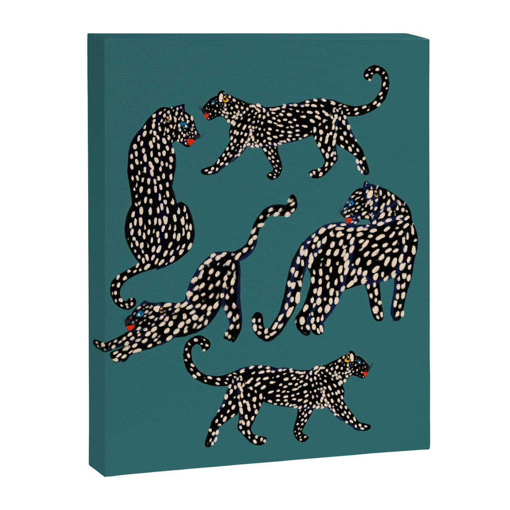 Elegant black leopards  Canvas Print Gallery Image 8