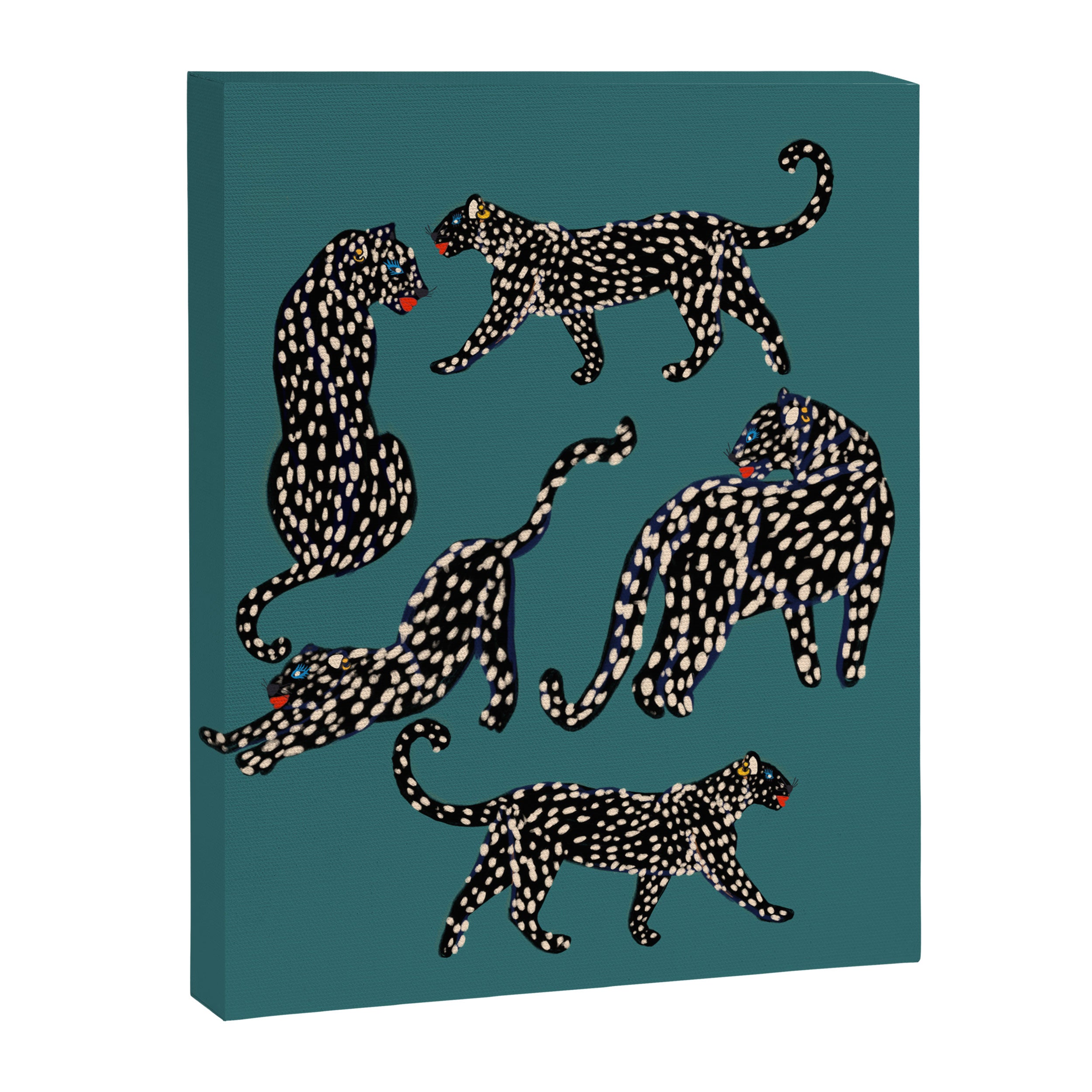 Elegant black leopards  Canvas Print Gallery Image 8