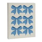 Elegant Blue Bow Pattern A Classic and Stylish Design Canvas Print Gallery Image 8