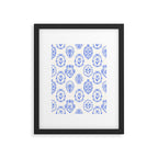 Elegant Blue Victorian Frame with Delicate Flower Framed Art Print Gallery Image 6