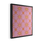 Elegant Gold Starburst on Pink Geometric Pattern Framed Canvas Print Gallery Image 2