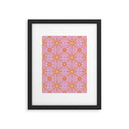 Elegant Gold Starburst on Pink Geometric Pattern Framed Art Print Gallery Image 6