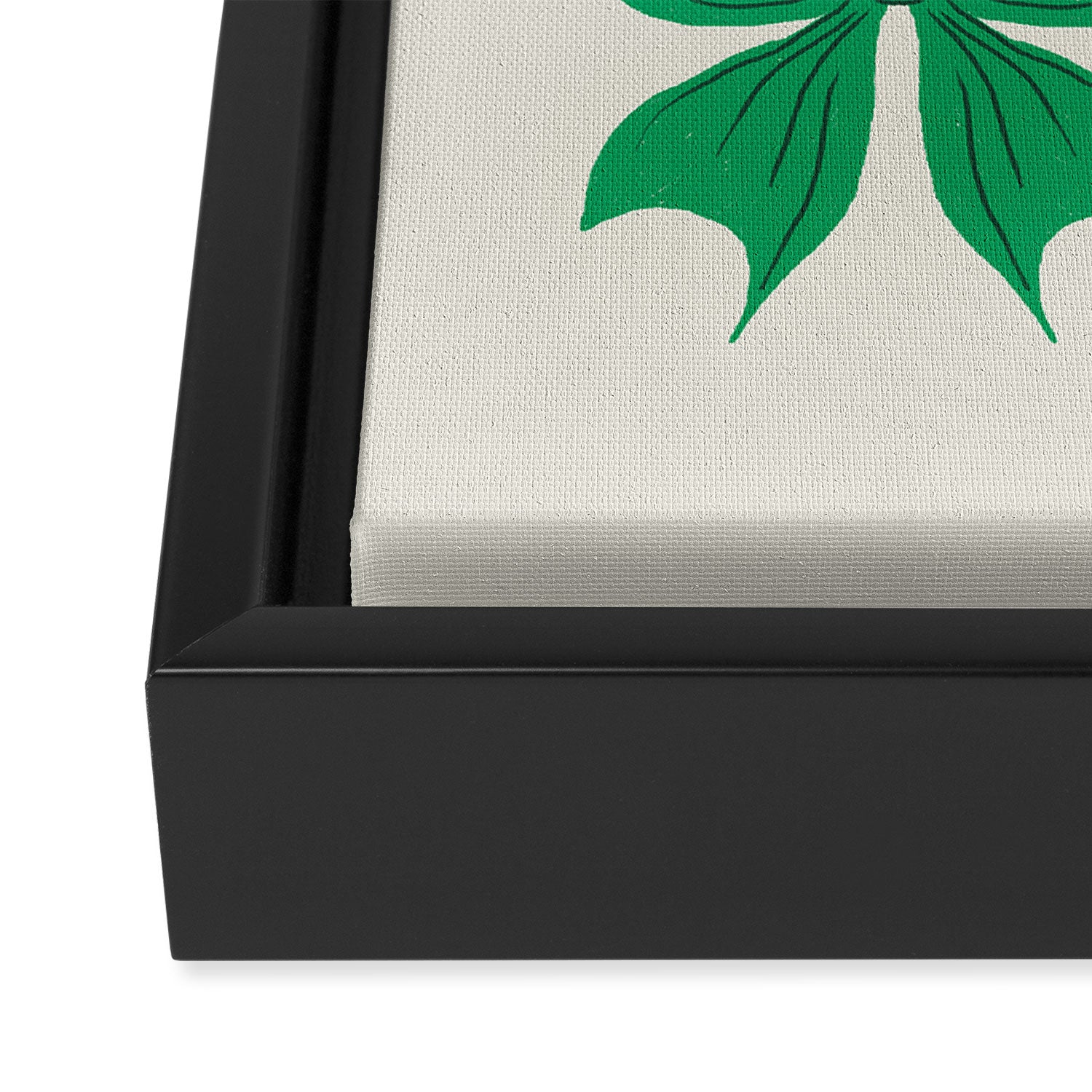 Elegant Green Bow Pattern - Festive Holiday Design Framed Canvas Print Gallery Image 3
