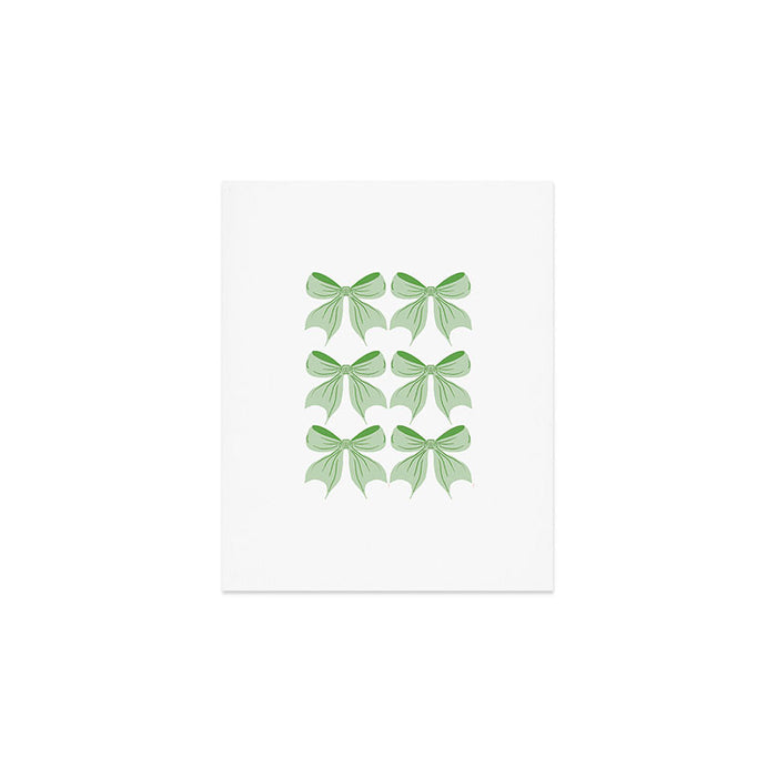 Elegant Light Green Bow Pattern A Classic and Stylish Design for Any Occasion Art Print Gallery Image 1