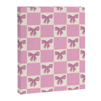 Elegant Pink Bow Checkerboard Pattern Canvas Print Gallery Image 8