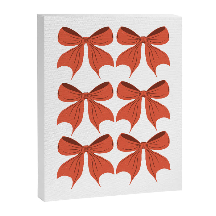 Elegant Red Bow Pattern: A Classic and Stylish Design Canvas Print Gallery Image 1