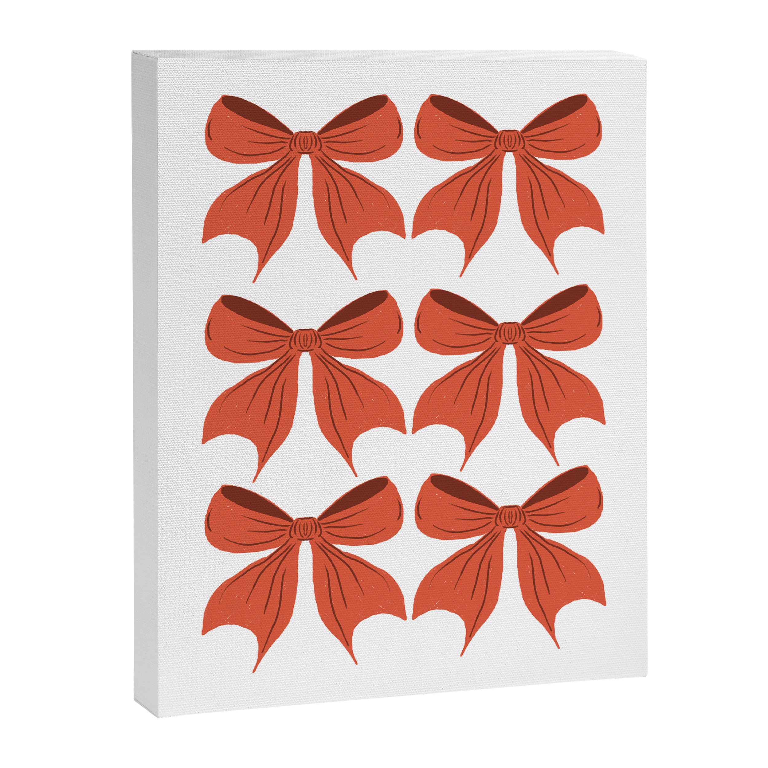 Elegant Red Bow Pattern: A Classic and Stylish Design Canvas Print Gallery Image 8