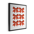Elegant Red Bow Pattern: A Classic and Stylish Design Framed Canvas Print Gallery Image 2