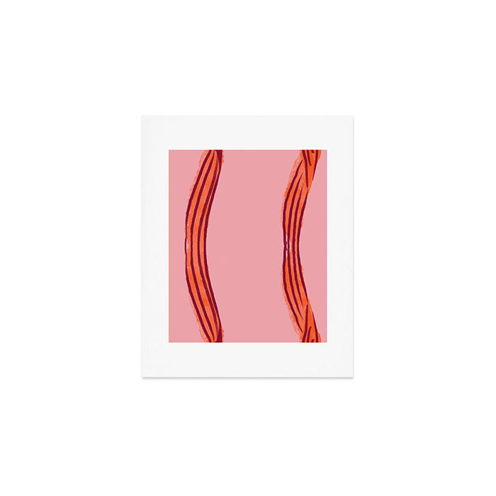 Elegant red bow table runner Art Print Gallery Image 1
