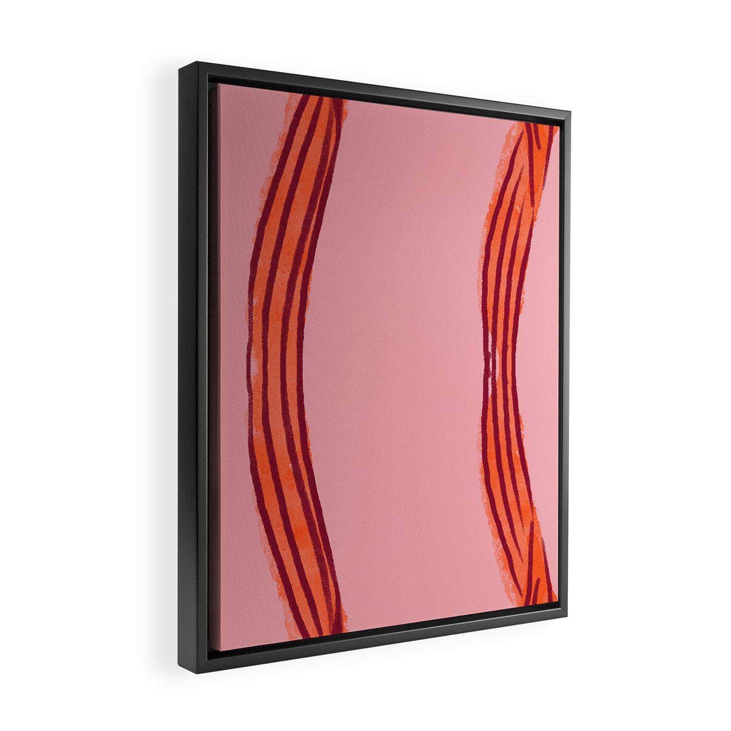 Elegant red bow table runner Framed Canvas Print Gallery Image 2