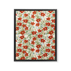Elegant Red Poppy Floral Vintage Pattern Framed Canvas Print Gallery Image 8
