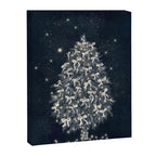 Elegant Starry Night Christmas Tree with Angelic Bows Canvas Print Gallery Image 6
