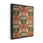 Elegant Strawberry and Floral Botanical Pattern Framed Canvas Print Gallery Image 2