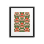 Elegant Strawberry and Floral Botanical Pattern Framed Art Print Gallery Image 6
