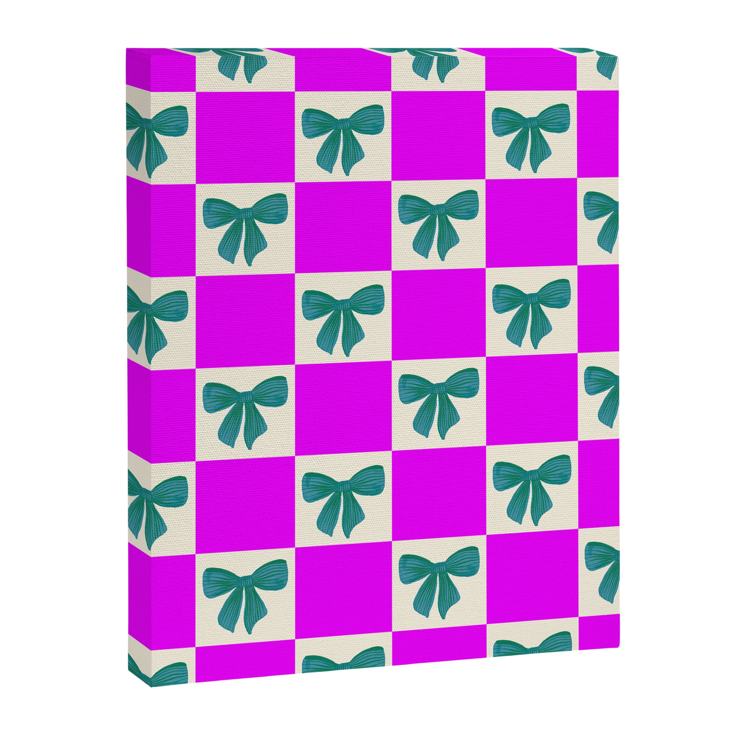 Elegant Vibrant Checkerboard Pattern - Perfect for Winter and Holiday Themes Canvas Print Gallery Image 8