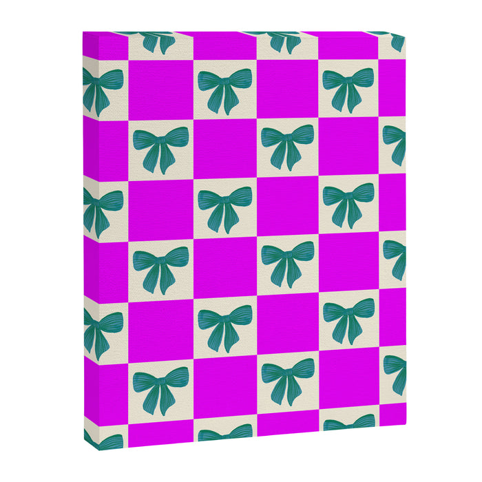 Elegant Vibrant Checkerboard Pattern - Perfect for Winter and Holiday Themes Canvas Print Gallery Image 1