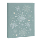 Elegant Winter Snowflake Pattern on Mint Green Background Canvas Print Gallery Image 8