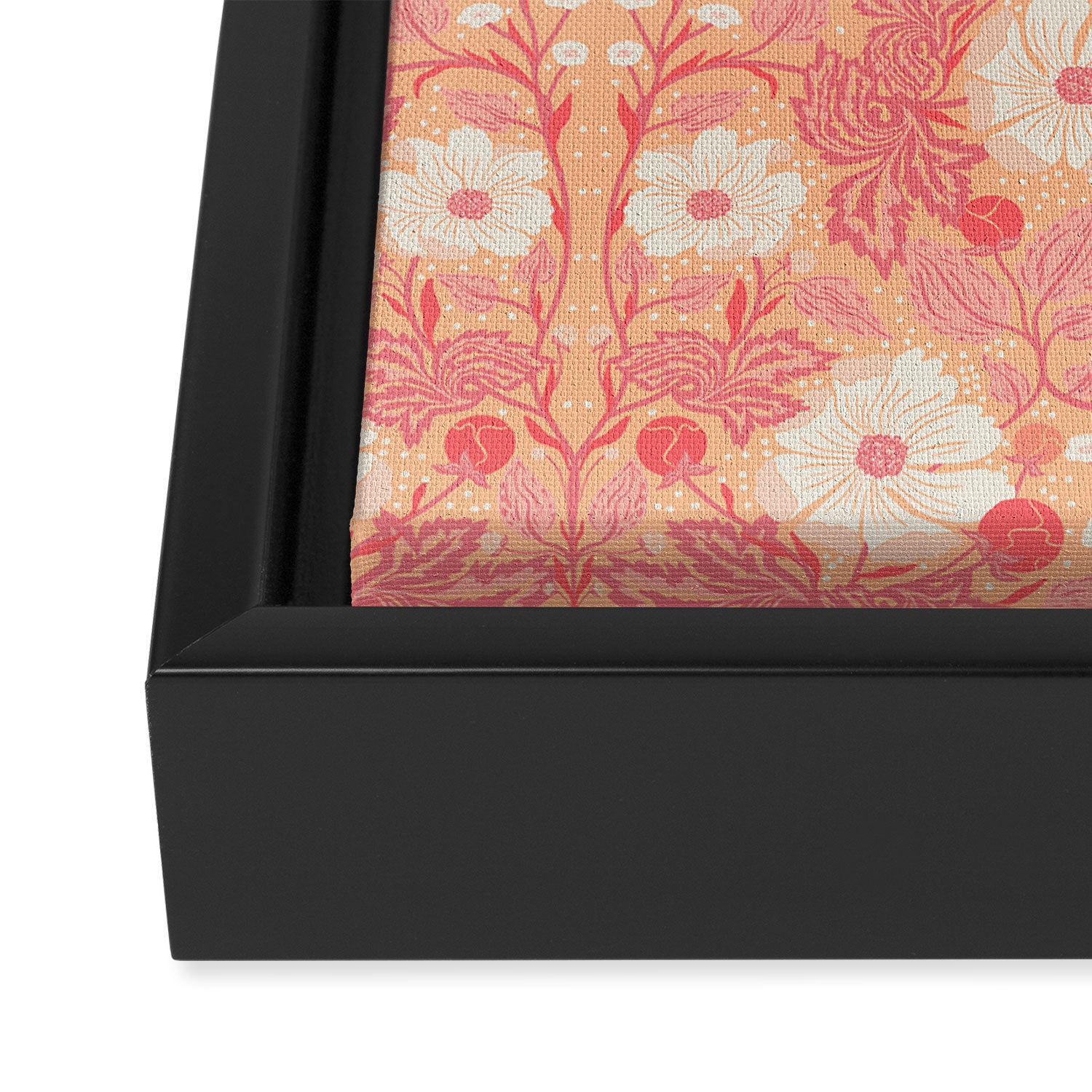 Enchanting Blossom Array: Artisanal Floral Framed Canvas Print Gallery Image 3