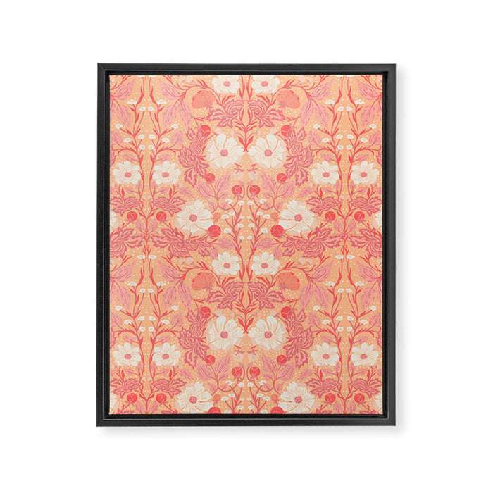 Enchanting Blossom Array: Artisanal Floral Framed Canvas Print Gallery Image 1