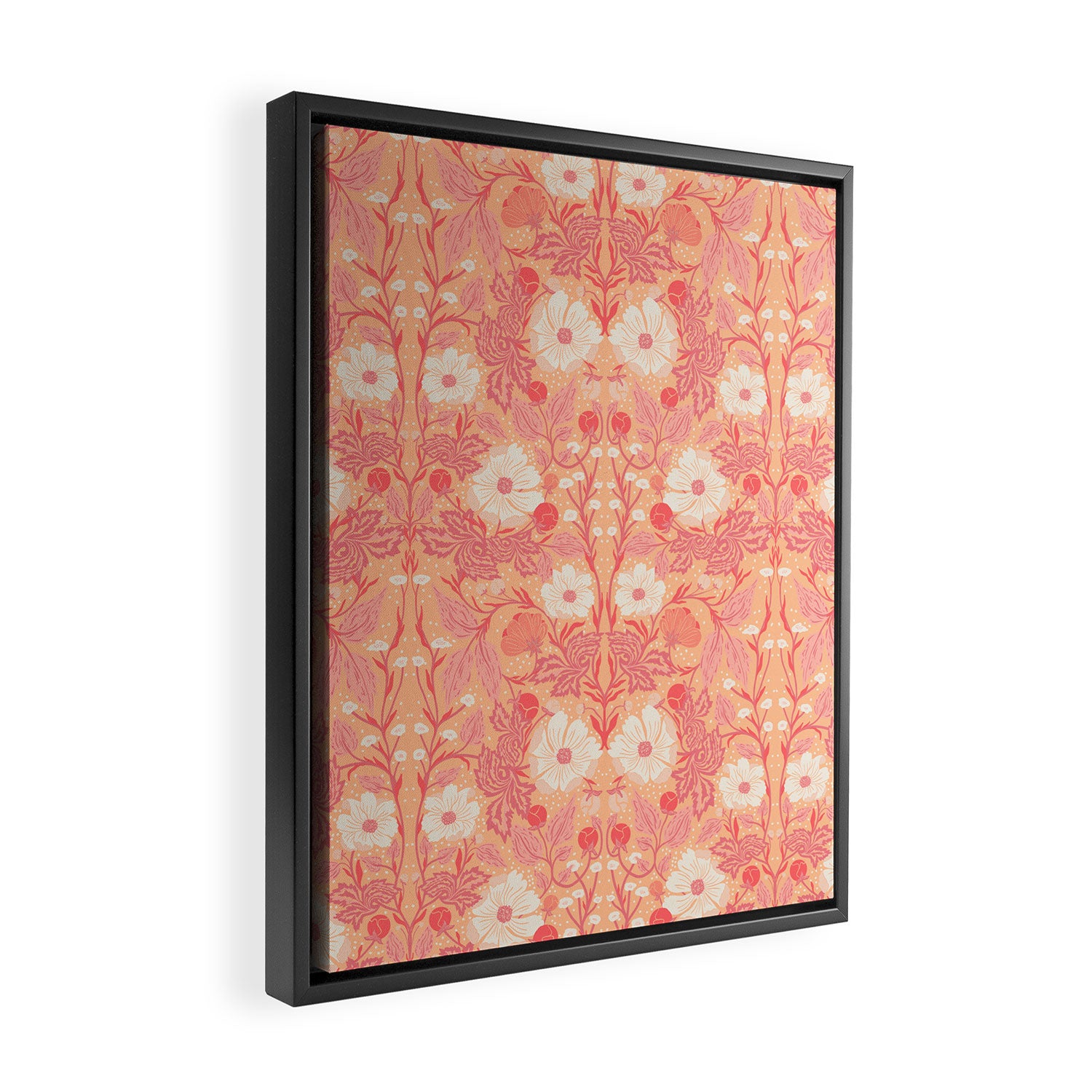 Enchanting Blossom Array: Artisanal Floral Framed Canvas Print Gallery Image 2