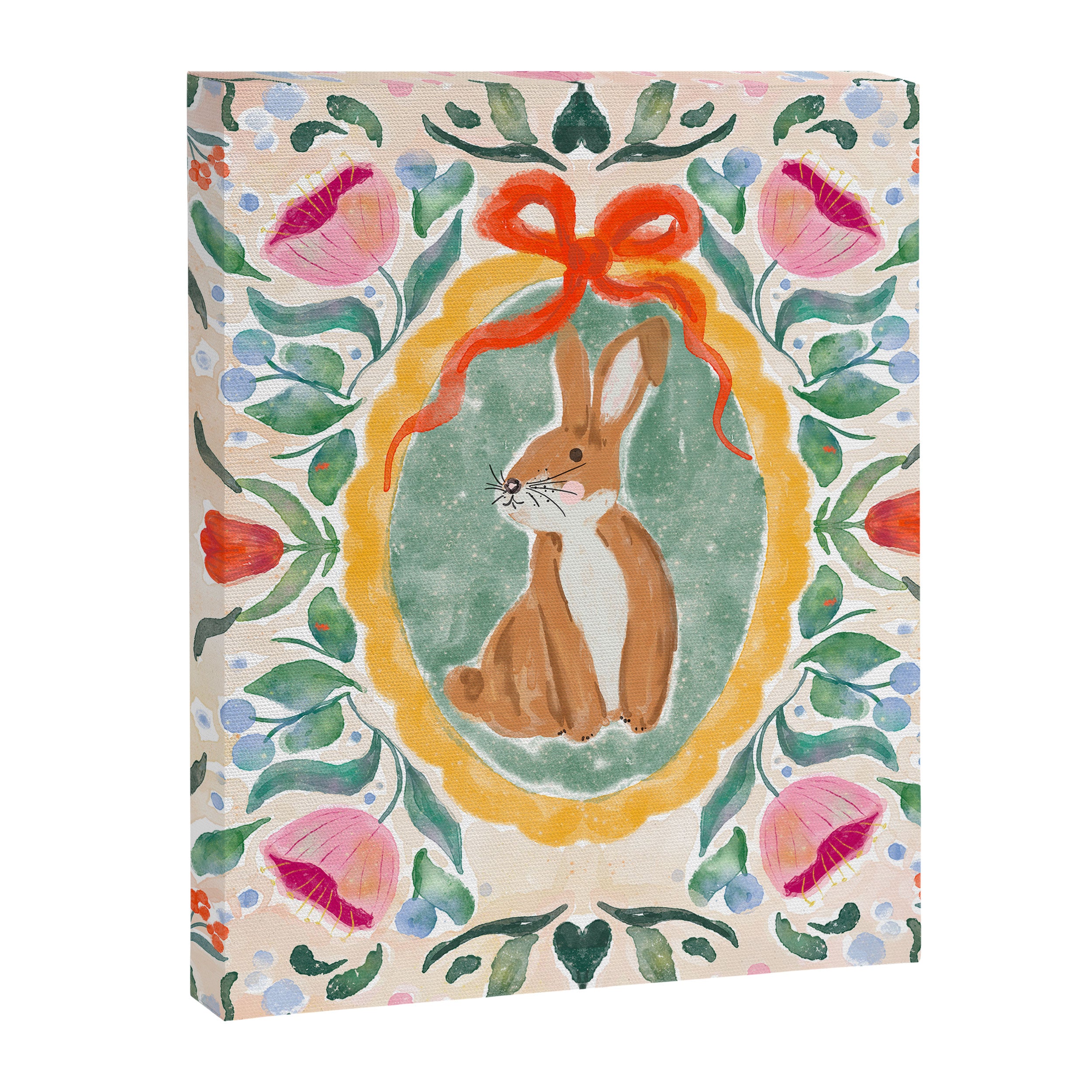 Enchanting Victorian Bunny Illustration Canvas Print Gallery Image 8