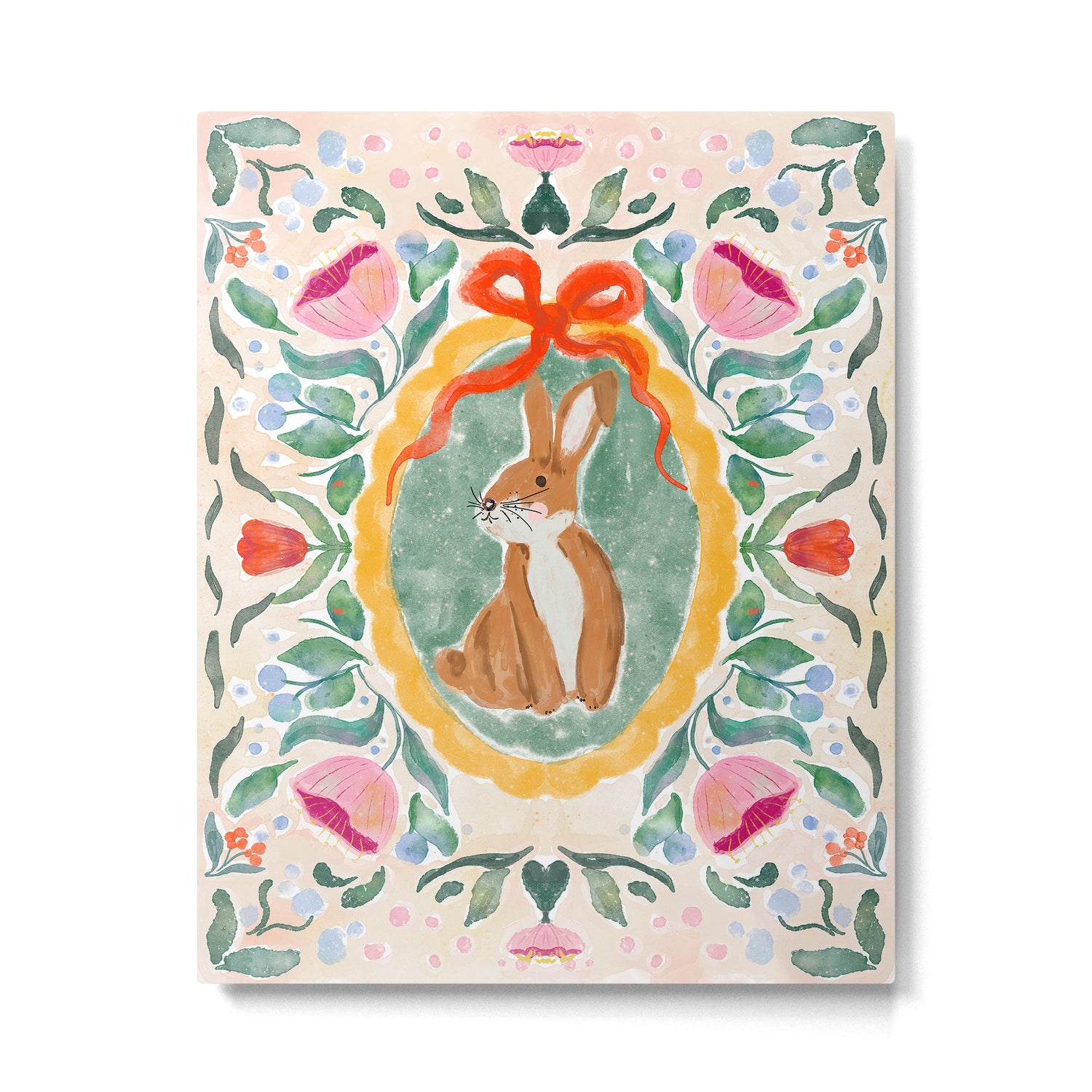 Enchanting Victorian Bunny Illustration Metal Print Gallery Image 6