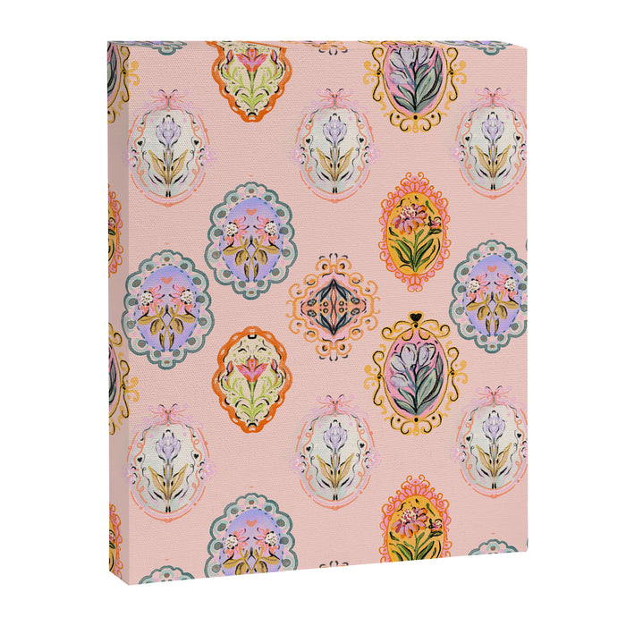 Enchanting Victorian Floral Frame: A Burst of Color and Elegance Canvas Print Gallery Image 1