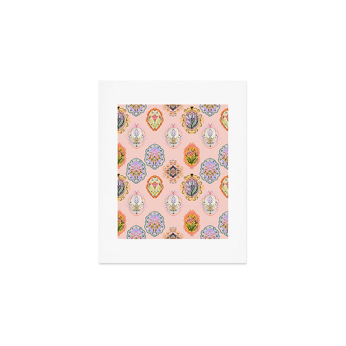 Enchanting Victorian Floral Frame: A Burst of Color and Elegance Art Print Gallery Image 1