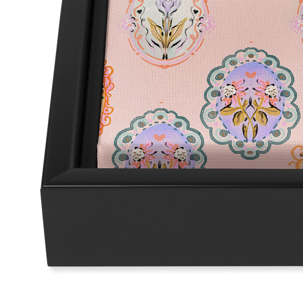 Enchanting Victorian Floral Frame: A Burst of Color and Elegance Framed Canvas Print Gallery Image 3