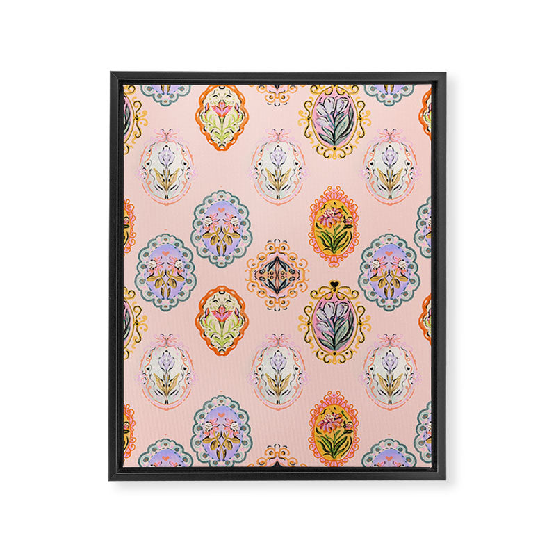 Enchanting Victorian Floral Frame: A Burst of Color and Elegance Framed Canvas Print Gallery Image 8
