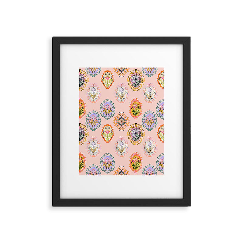 Enchanting Victorian Floral Frame: A Burst of Color and Elegance Framed Art Print Gallery Image 6