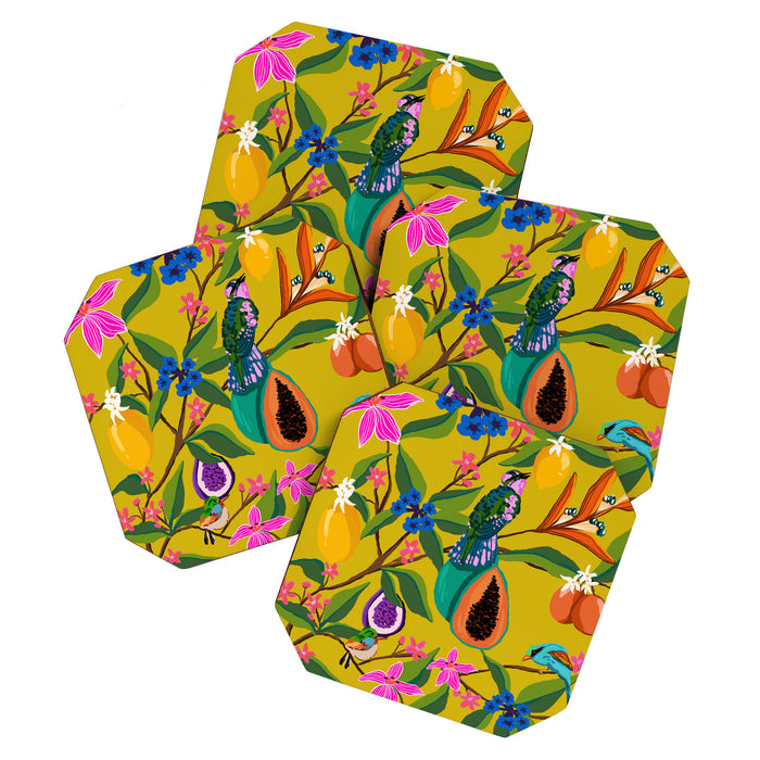 Exotic jungles pattern  Coaster Gallery Image 1