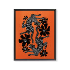 Fashionable black cheetah dance Framed Canvas Print Gallery Image 8