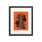 Fashionable black cheetah dance Framed Art Print Gallery Image 6