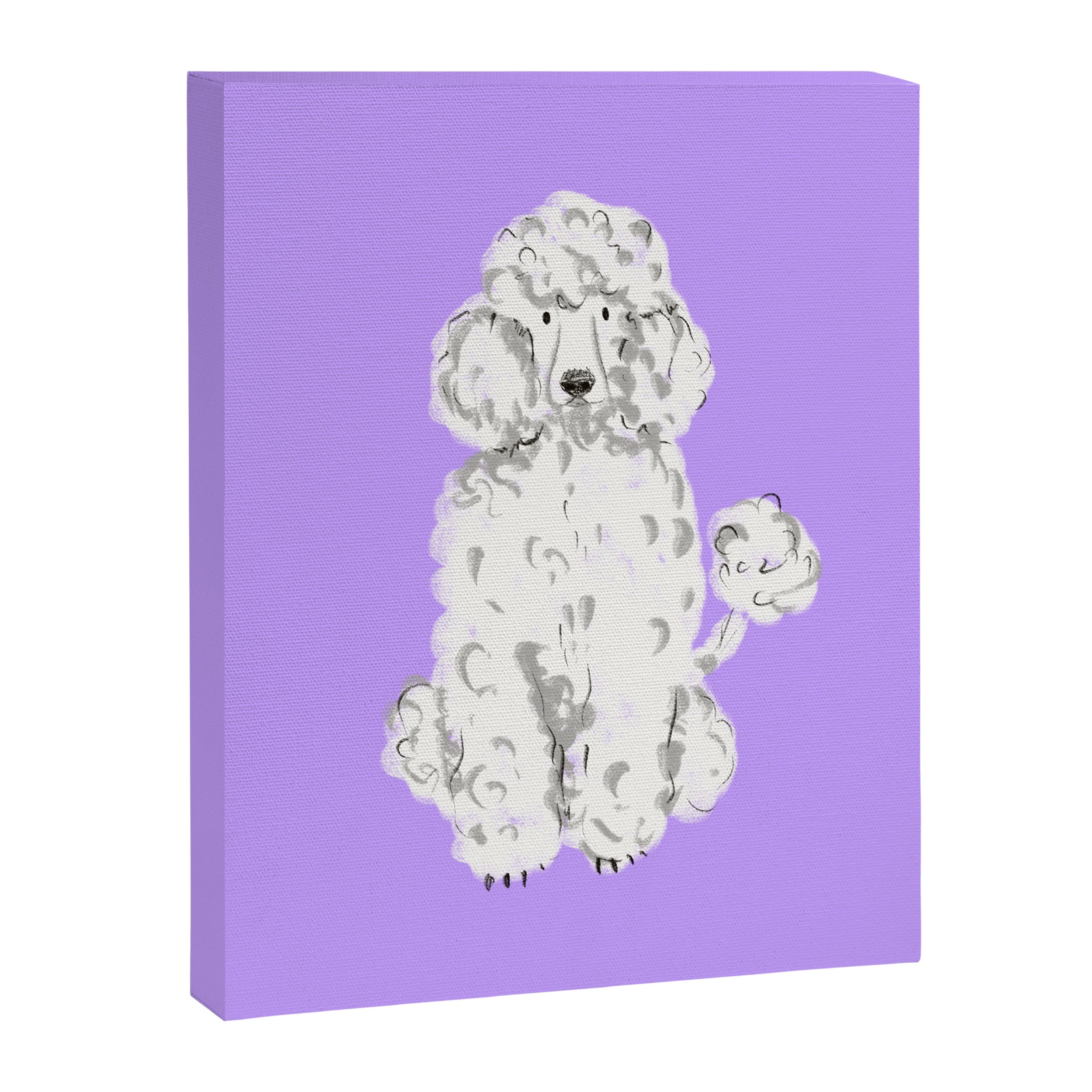 Fashionable white poodle Canvas Print Gallery Image 8