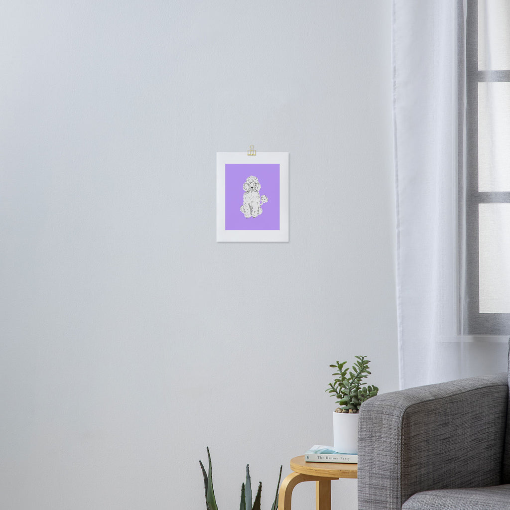 Fashionable white poodle Art Print Gallery Image 3