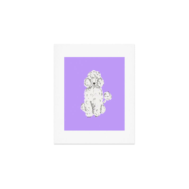 Fashionable white poodle Art Print Gallery Image 1