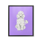 Fashionable white poodle Framed Canvas Print Gallery Image 8
