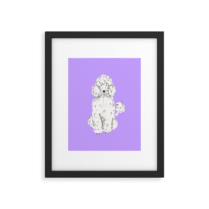 Fashionable white poodle Framed Art Print Gallery Image 1