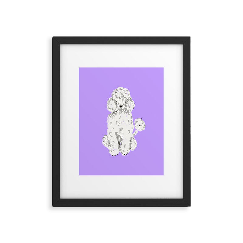 Fashionable white poodle Framed Art Print Gallery Image 6