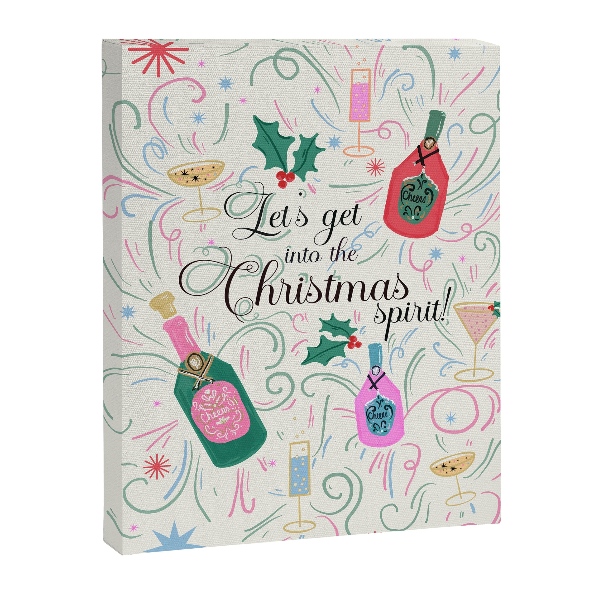 Festive holiday drinks illustration Canvas Print Gallery Image 8
