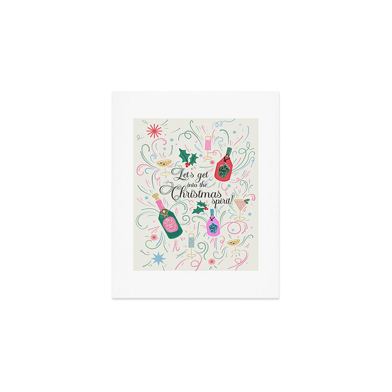 Festive holiday drinks illustration Art Print Gallery Image 1