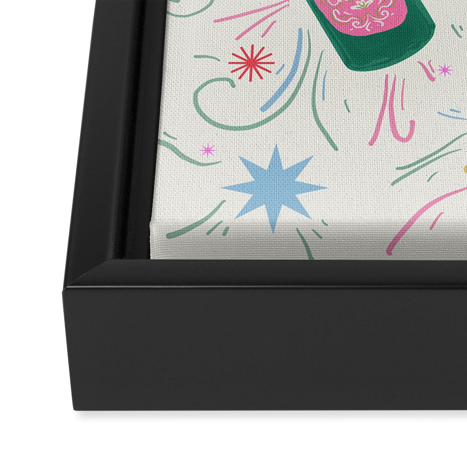 Festive holiday drinks illustration Framed Canvas Print Gallery Image 3