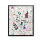 Festive holiday drinks illustration Framed Canvas Print Gallery Image 8
