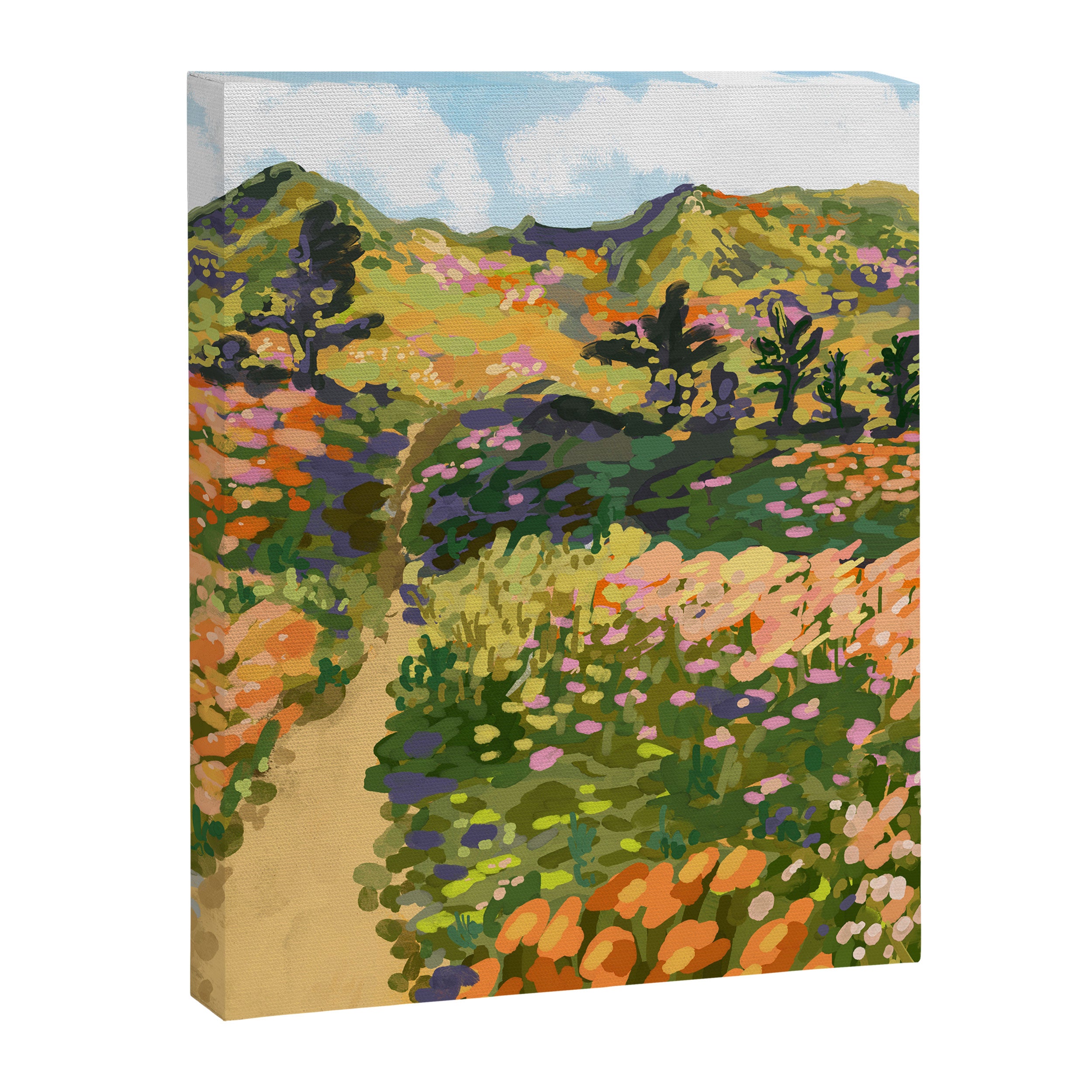 Floral Landscape illustration Canvas Print Gallery Image 6